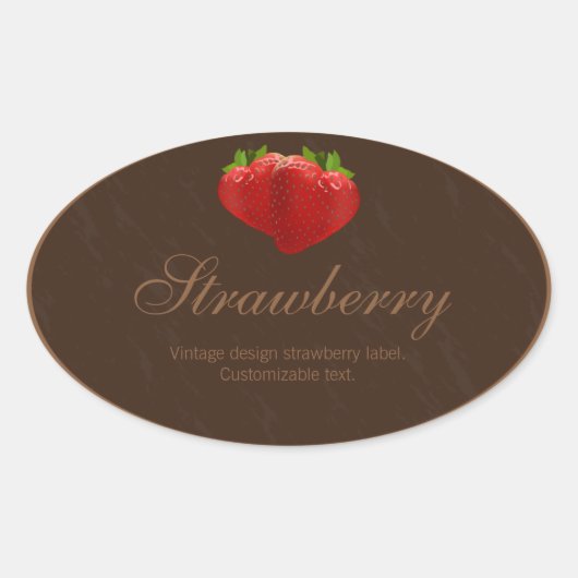 Étiquette étiquette fraise (Devant)