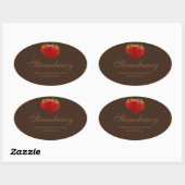 Étiquette étiquette fraise (Feuille)