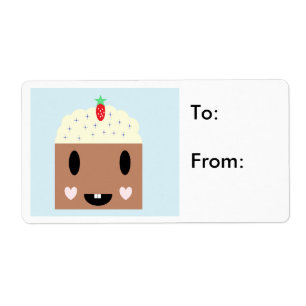 Étiquette Étiquettes-cadeaux de cupcake d'anniversaire