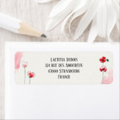 Étiquette Etiquettes d'adresse "Coquelicots" (En situation)