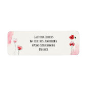 Étiquette Etiquettes d'adresse "Coquelicots" (Devant)