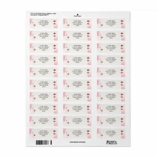 Étiquette Etiquettes d'adresse "Coquelicots"