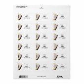 ÉTIQUETTE ***ÉTIQUETTES DE ADRESSE DU JOUEUR HARP*** (Feuille entière)