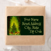 Étiquette Étiquettes, feuille de beau millésime Noël_1950 (En situation)