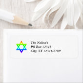 Étiquette Étoile arc-en-ciel de David (En situation)