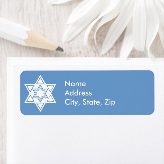 Étiquette Étoile blanche de David (En situation)
