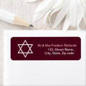 Étiquette Étoile de David Bat mitzvah Motif (En situation)
