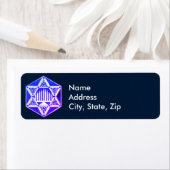 Étiquette Étoile de David et de Menorah (En situation)