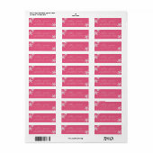 Étiquette Étoile de mer rose de Script Beach Adresse de reto (Feuille entière)