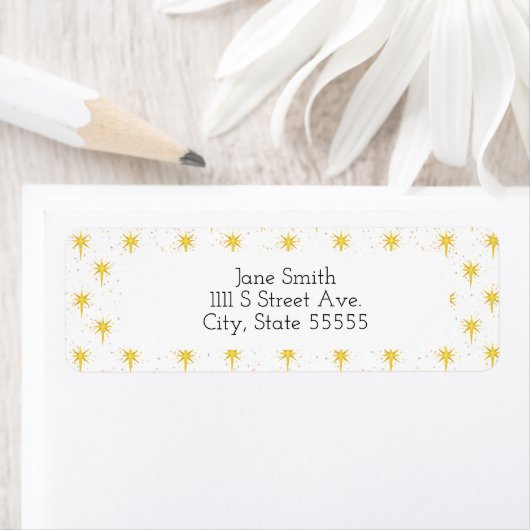 Étiquette Étoile de Noël (En situation)