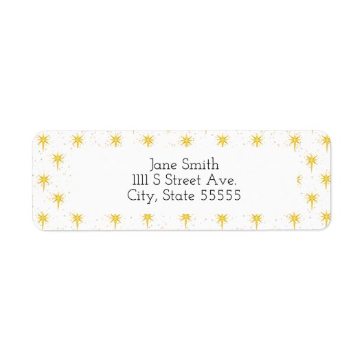 Étiquette Étoile de Noël (Devant)