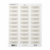 Étiquette Étoile de Noël Texte Simple Adresse de Retour (Feuille entière)