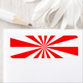 Étiquette Étoile explosive rouge et blanc (En situation)