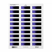 Étiquette Étoile Violette Fractée De David (Feuille entière)