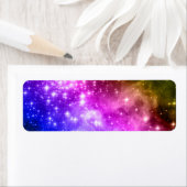 Étiquette Étoiles arc-en-ciel Art numérique céleste (En situation)