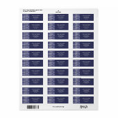 Étiquette Étoiles bleues de la marine patriotique (Feuille entière)