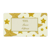 Étiquette étoiles brillantes, (Devant)