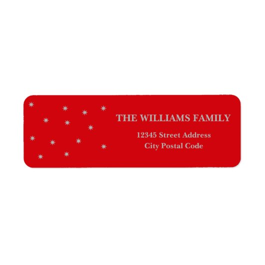 Étiquette Étoiles d'argent (Devant)