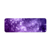 Étiquette Étoiles de magie violette Art numérique céleste (Devant)