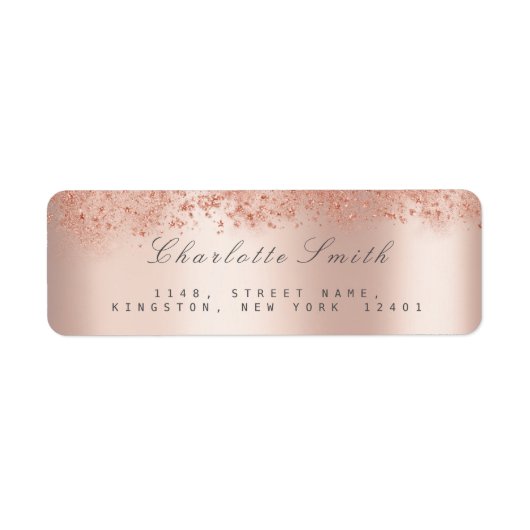 Étiquette Étoiles de poussière Rose rose Blush Retourner l'a (Devant)