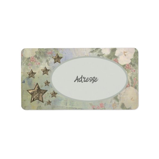Étiquette Étoiles de Vintage (Devant)