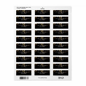 Étiquette Étoiles d'or classiques Noël moderne (Feuille entière)