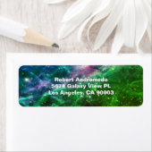 Étiquette Étoiles en Tarantula Nebula Bleu à vert Adresse (En situation)