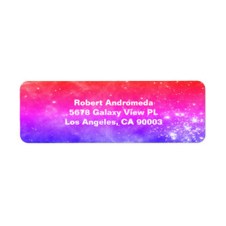 Étiquette Etoiles en Tarantula Nebula rose violet bleu Adres