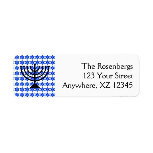 Étiquette Etoiles juives & Menorah (Devant)