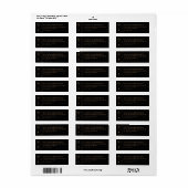 Étiquette Étoiles Noires Élégantes Dorées (Feuille entière)