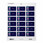 Étiquette Étonnante rose Lotus Portrait Adresse (Feuille entière)