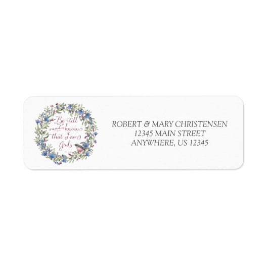 Étiquette Être encore et savoir - Psaume 46:10 (Devant)