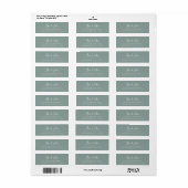 Étiquette Eucalyptus | Adresse de retour de script manuscrit (Feuille entière)