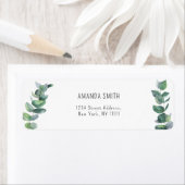 Étiquette Eucalyptus aquarelle (En situation)