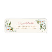 Étiquette Eucalyptus & Baby shower Daisy Adresse de retour (Devant)