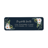 Étiquette Eucalyptus & Baby shower Daisy Adresse de retour (Devant)