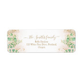 Étiquette Eucalyptus Baby shower de verdure Adresse de retou (Devant)