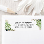 Étiquette Eucalyptus Botanique Feuilles d'aquarelle (En situation)