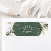 Étiquette Eucalyptus Botanique Or Moss Aquarelle Moderne (En situation)