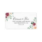 Étiquette Eucalyptus contemporain Mariage RSVP Adresse (Devant)