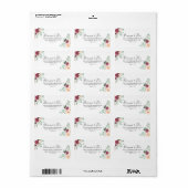 Étiquette Eucalyptus contemporain Mariage RSVP Adresse (Feuille entière)