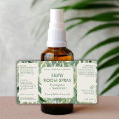 Étiquette Eucalyptus de verdure Botanique Spray produit bout