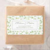 Étiquette Eucalyptus Dollar Argent & Branches - Mariage (En situation)