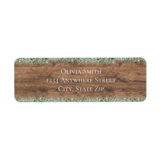 Étiquette Eucalyptus Dusty Rose Address Labels | Greenery (Devant)