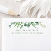 Étiquette Eucalyptus Envy Botanical Adresse de retour | (En situation)