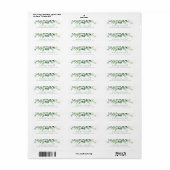 Étiquette Eucalyptus Envy Botanical Adresse de retour | (Feuille entière)