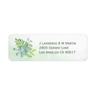 Étiquette Eucalyptus Eucalyptus Aquarelle Adresse :