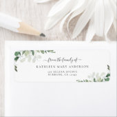 Étiquette Eucalyptus Family Funeral Adresse de retour (En situation)