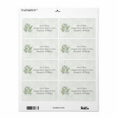 Étiquette Eucalyptus & Fern Rings Retourner l'adresse Étique (Feuille entière)