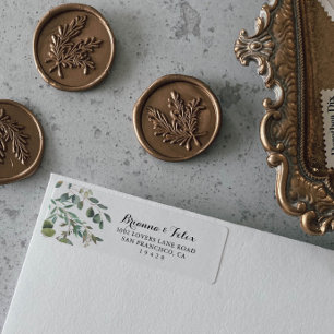 Étiquette Eucalyptus Foliage Delage Adresse de retour